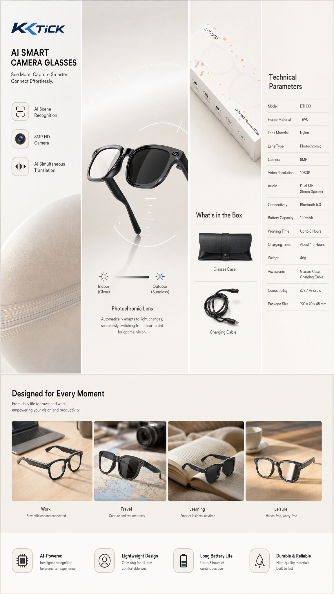 WearProx Vision Smart Glasses on model lifestyle