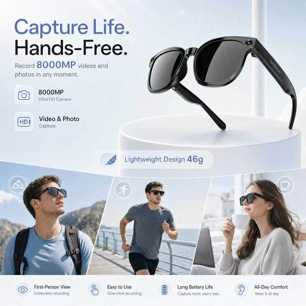 WearProx Vision Smart Glasses – Black