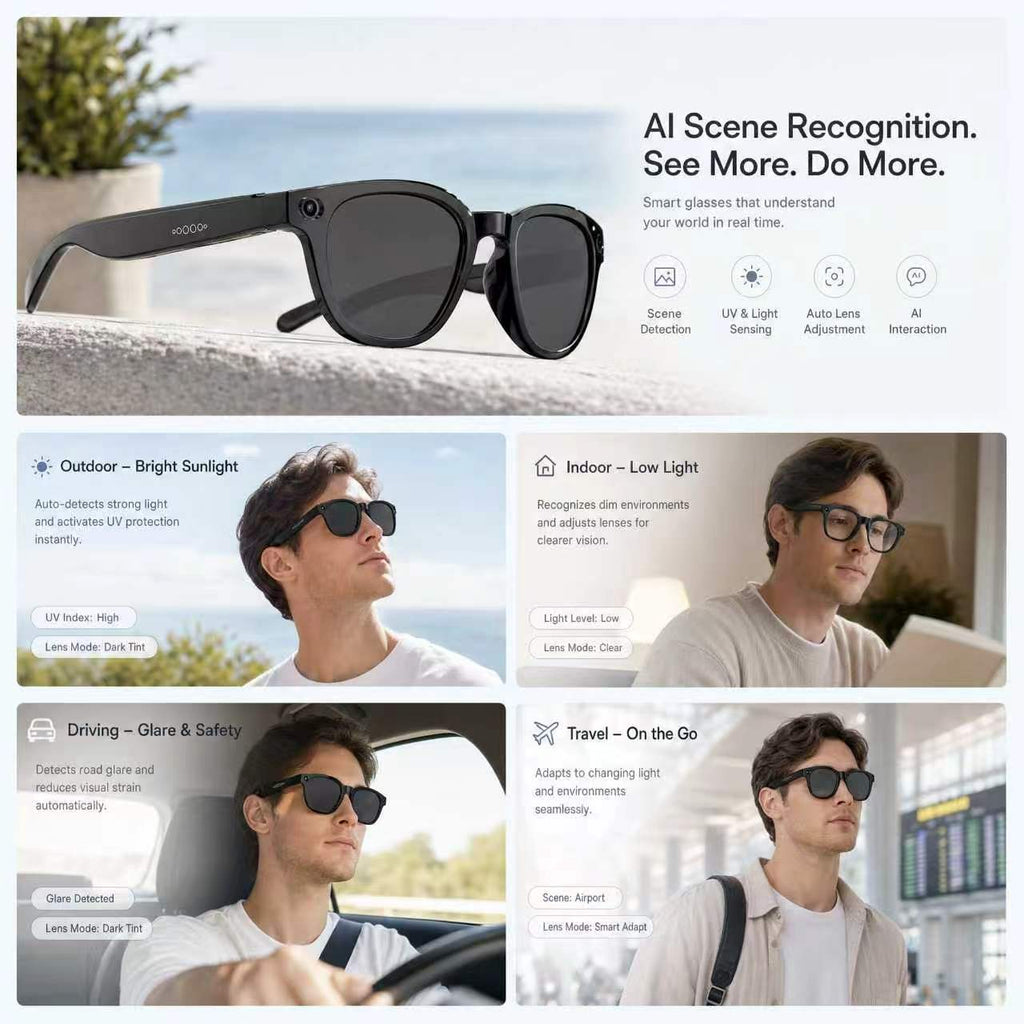 WearProx Vision Smart Glasses – Black