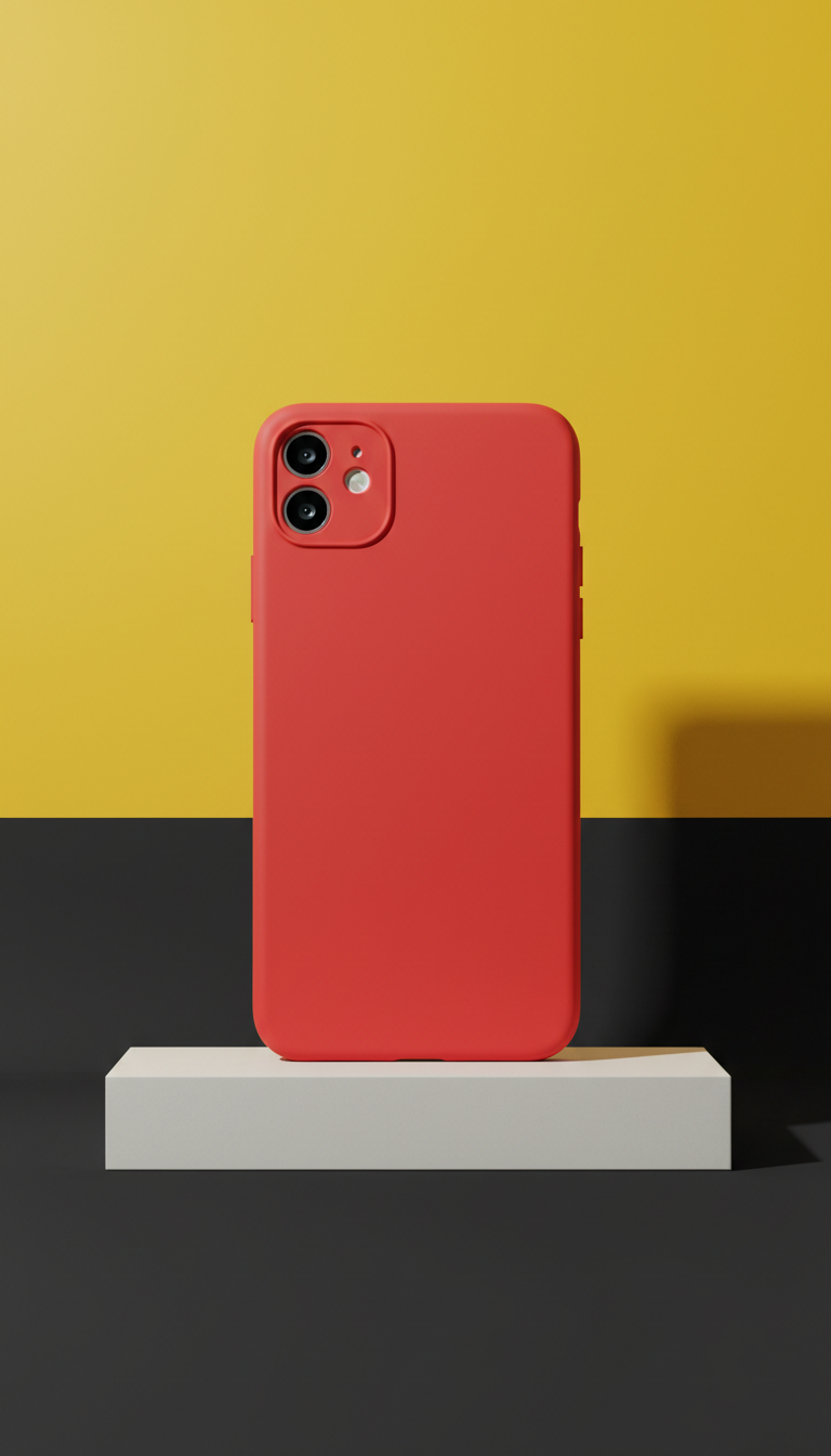 Metro red polycarbonate-silicone case