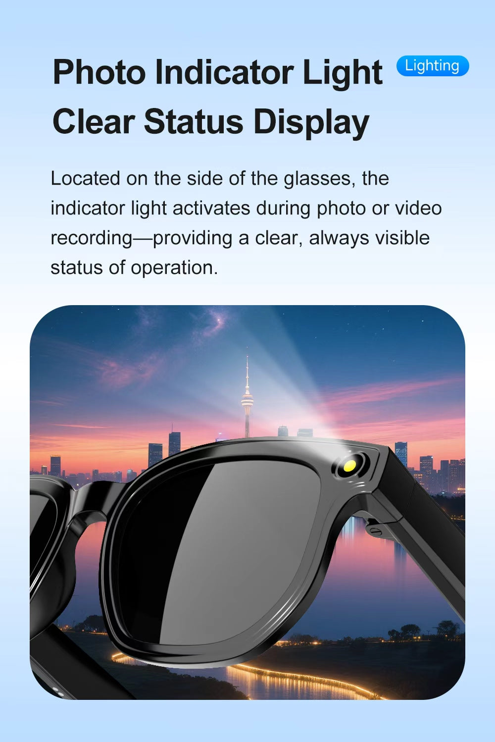 Wearprox Vision recording indicator light