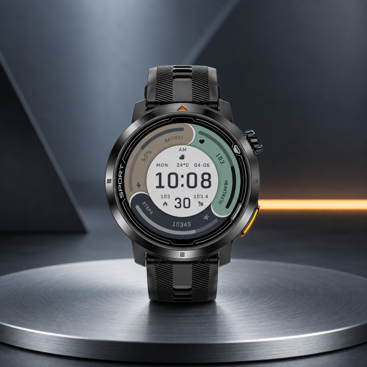 XG9 Smart Watch Gunmetal Black Side