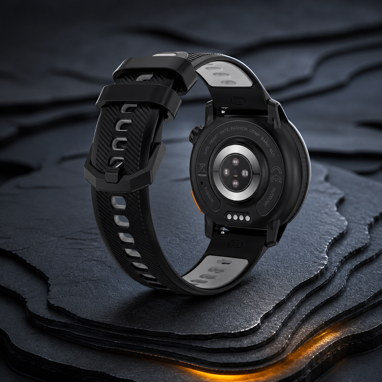 XG9 Smart Watch Gunmetal Black Worn