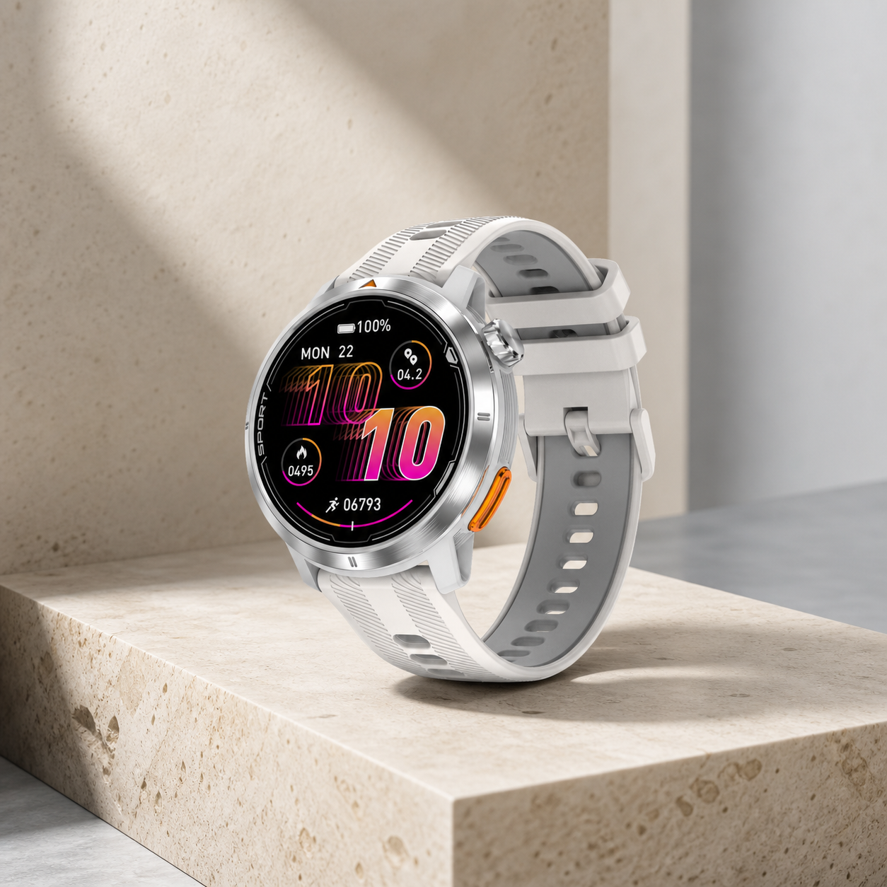 XG9 Smart Watch Silver White Side